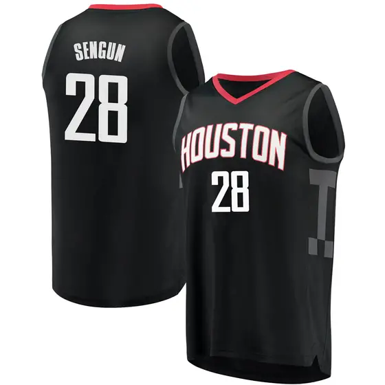 Men's Alperen Sengun Houston Rockets Fanatics Branded Black Fast Break Jersey - Statement Edition