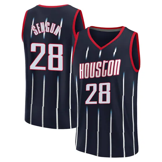 Men's Alperen Sengun Houston Rockets Fanatics Branded Replica Navy 2021/22 Fast Break City Edition Jersey