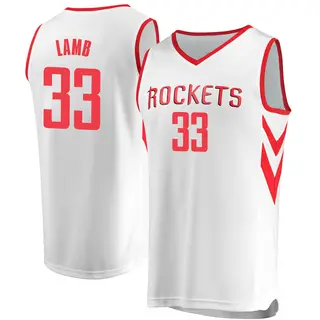 Men's Anthony Lamb Houston Rockets Fanatics Branded Fast Break White Jersey - Association Edition