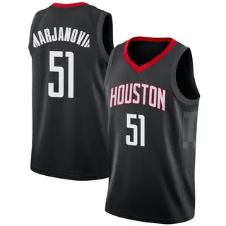 Men's Boban Marjanovic Houston Rockets Nike Swingman Black Jersey - Statement Edition