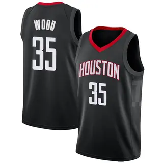 Men's Christian Wood Houston Rockets Nike Swingman Black Jersey - Statement Edition