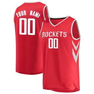Men's Custom Houston Rockets Fanatics Branded Red Fast Break Jersey - Icon Edition