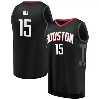 Men's Daishen Nix Houston Rockets Fanatics Branded Black Fast Break Jersey - Statement Edition