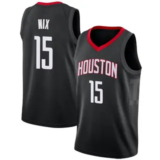 Men's Daishen Nix Houston Rockets Nike Swingman Black Jersey - Statement Edition