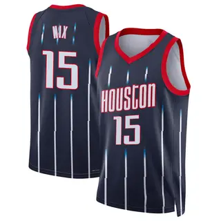 Men's Daishen Nix Houston Rockets Nike Swingman Navy 2021/22 City Edition Jersey