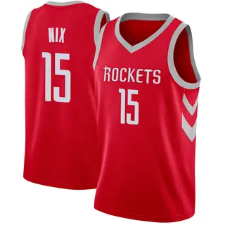 Men's Daishen Nix Houston Rockets Nike Swingman Red Jersey - Icon Edition
