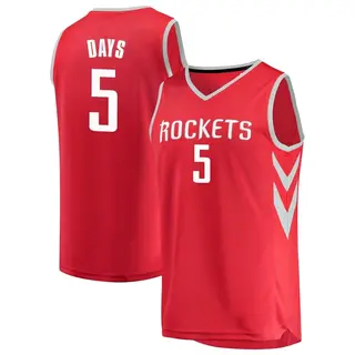 Men's Darius Days Houston Rockets Fanatics Branded Fast Break Red Jersey - Icon Edition