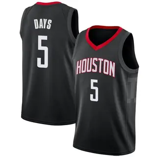 Men's Darius Days Houston Rockets Nike Swingman Black Jersey - Statement Edition