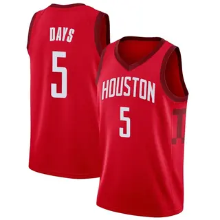 Men's Darius Days Houston Rockets Nike Swingman Red 2018/19 Jersey - Earned Edition