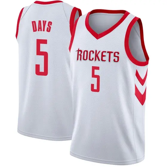 Men's Darius Days Houston Rockets Nike Swingman White Jersey - Association Edition