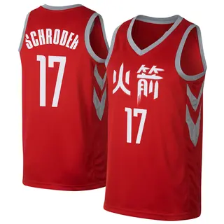Men's Dennis Schroder Houston Rockets Nike Swingman Red Jersey - City Edition