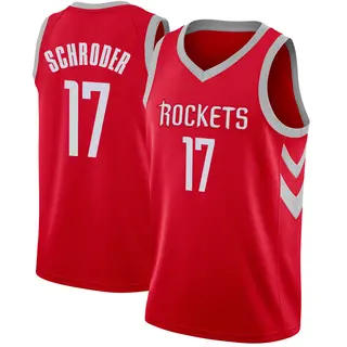 Men's Dennis Schroder Houston Rockets Nike Swingman Red Jersey - Icon Edition