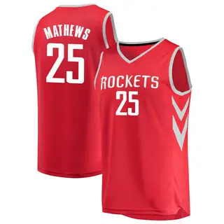 Men's Garrison Mathews Houston Rockets Fanatics Branded Red Fast Break Jersey - Icon Edition