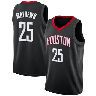 Men's Garrison Mathews Houston Rockets Nike Swingman Black Jersey - Statement Edition