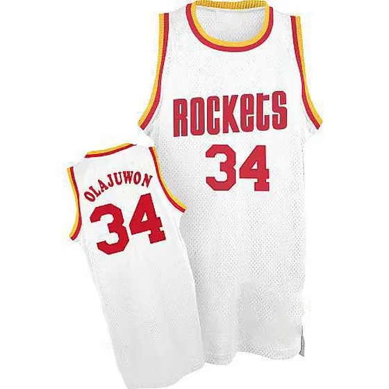 Buy Hakeem Olajuwon White Jersey at Houston Rockets - Brooklyn Fizz