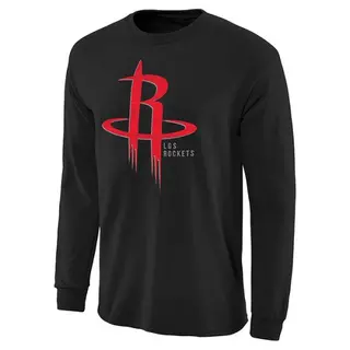 Men's Houston Rockets Black Noches Enebea Long Sleeve T-Shirt -