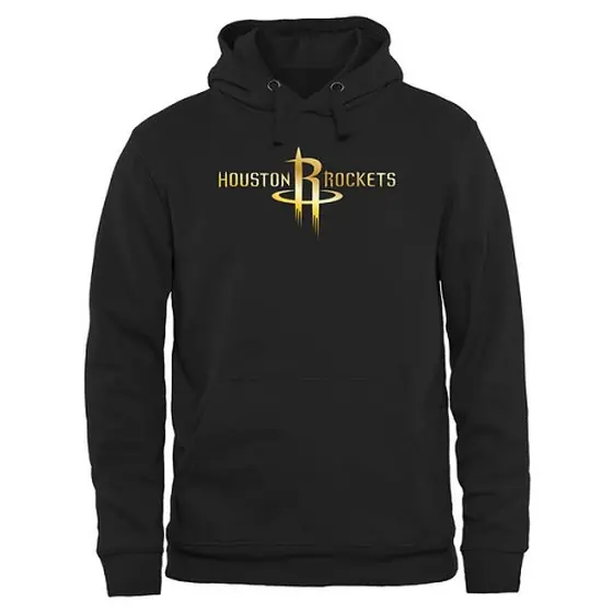 Men's Houston Rockets Gold Collection Pullover Hoodie - Black