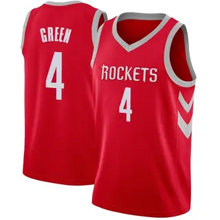 Men's Jalen Green Houston Rockets Nike Swingman Green Red Jersey - Icon Edition
