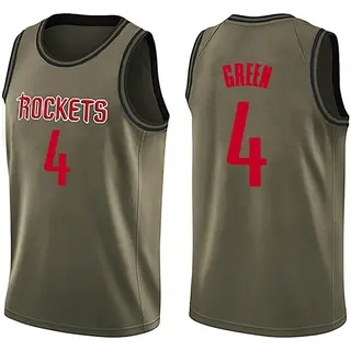 Men's Jalen Green Houston Rockets Nike Swingman Green Salute to Service Jersey