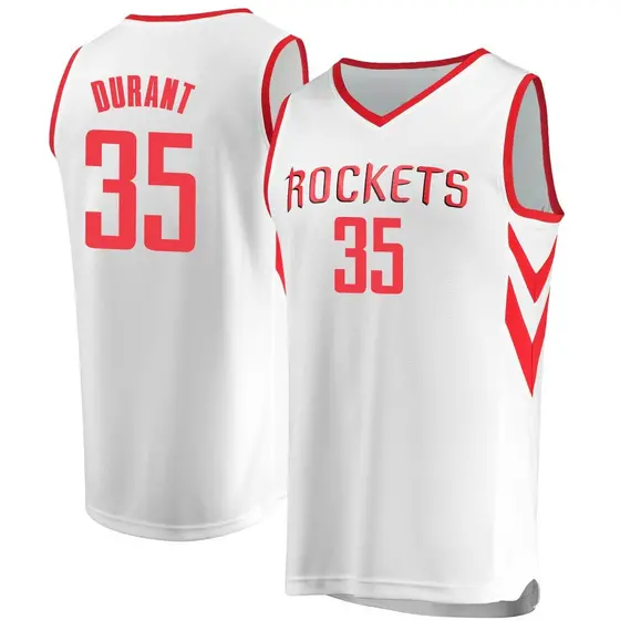 Men's Kevin Durant Houston Rockets Fanatics Branded Fast Break White Jersey - Association Edition
