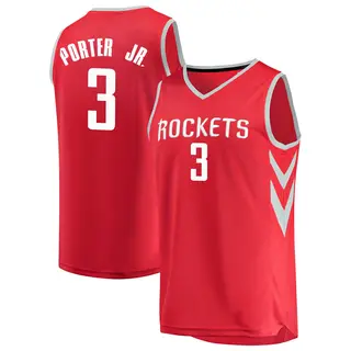Men's Kevin Porter Jr. Houston Rockets Fanatics Branded Red Fast Break Jersey - Icon Edition