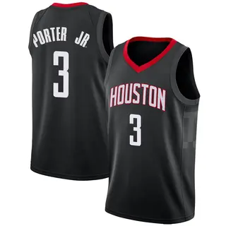 Men's Kevin Porter Jr. Houston Rockets Nike Swingman Black Jersey - Statement Edition