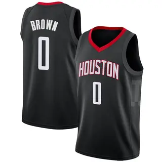 Men's Sterling Brown Houston Rockets Nike Swingman Black Jersey - Statement Edition