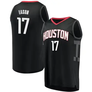 Men's Tari Eason Houston Rockets Fanatics Branded Fast Break Black Jersey - Statement Edition