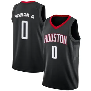 Men's TyTy Washington Jr. Houston Rockets Nike Swingman Black Jersey - Statement Edition