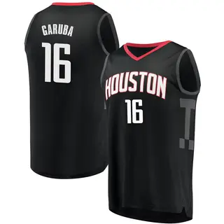 Men's Usman Garuba Houston Rockets Fanatics Branded Black Fast Break Jersey - Statement Edition