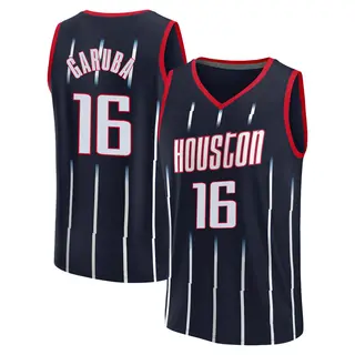 Men's Usman Garuba Houston Rockets Fanatics Branded Replica Navy 2021/22 Fast Break City Edition Jersey