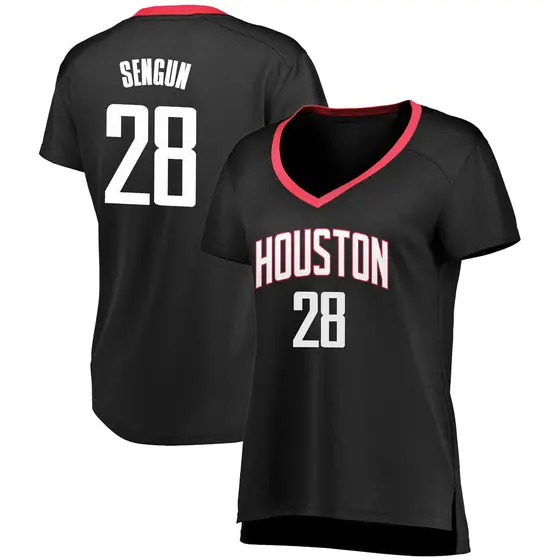Women's Alperen Sengun Houston Rockets Fanatics Branded Black Fast Break Jersey - Statement Edition