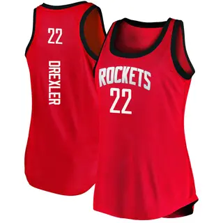 Women's Clyde Drexler Houston Rockets Fanatics Branded Fast Break Red 2020/21 Tank Jersey - Icon Edition