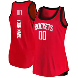 Women's Custom Houston Rockets Fanatics Branded Fast Break Red 2020/21 Tank Jersey - Icon Edition