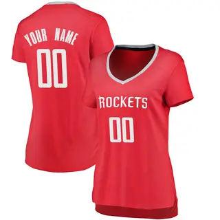 Women's Custom Houston Rockets Fanatics Branded Red Fast Break Jersey - Icon Edition