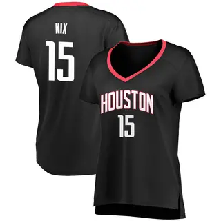 Women's Daishen Nix Houston Rockets Fanatics Branded Black Fast Break Jersey - Statement Edition