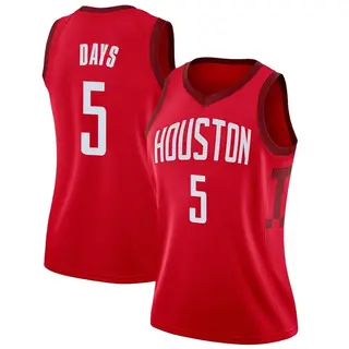 Women's Darius Days Houston Rockets Nike Swingman Red 2018/19 Jersey - Earned Edition