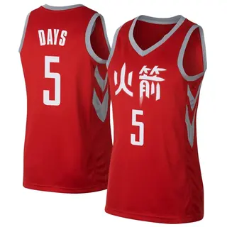 Women's Darius Days Houston Rockets Nike Swingman Red Jersey - City Edition