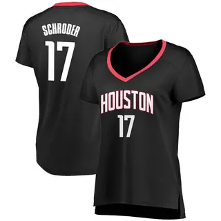 Women's Dennis Schroder Houston Rockets Fanatics Branded Fast Break Black Jersey - Statement Edition