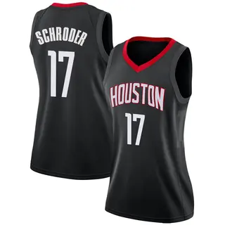 Women's Dennis Schroder Houston Rockets Nike Swingman Black Jersey - Statement Edition