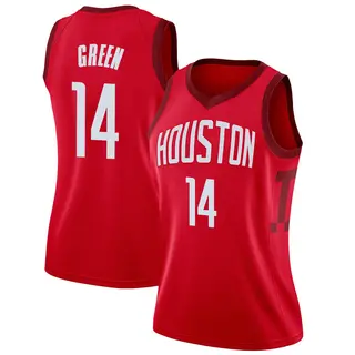 Women's Gerald Green Houston Rockets Nike Swingman Green Red 2018/19 Jersey - Earned Edition