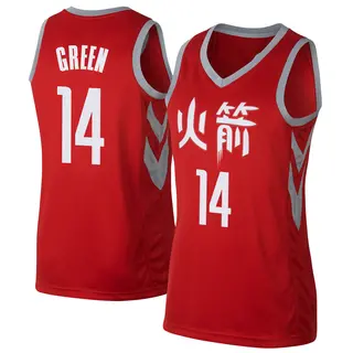 Women's Gerald Green Houston Rockets Nike Swingman Green Red Jersey - City Edition