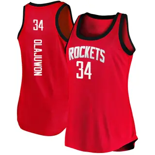 Women's Hakeem Olajuwon Houston Rockets Fanatics Branded Fast Break Red 2020/21 Tank Jersey - Icon Edition