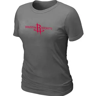 Women's Houston Rockets Dark Grey Big & Tall Primary Logo T-Shirt -