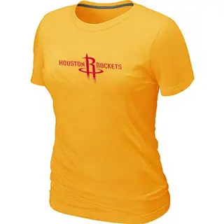 Women's Houston Rockets Yellow Big & Tall Primary Logo T-Shirt -