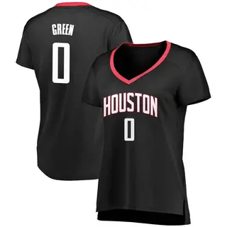 Women's Jalen Green Houston Rockets Fanatics Branded Green Black Fast Break Jersey - Statement Edition
