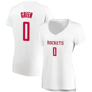 Women's Jalen Green Houston Rockets Fanatics Branded White Fast Break Jersey - Association Edition