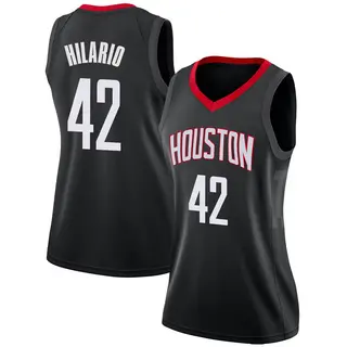 Women's Nene Hilario Houston Rockets Nike Swingman Black Jersey - Statement Edition