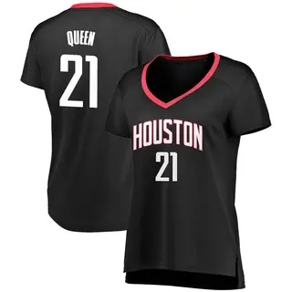 Women's Trevelin Queen Houston Rockets Fanatics Branded Black Fast Break Jersey - Statement Edition
