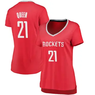 Women's Trevelin Queen Houston Rockets Fanatics Branded Red Fast Break Jersey - Icon Edition